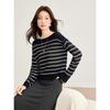 Women's Wool-Blend Striped Off-Shoulder Knitted Sweater