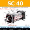 SC Standard Air Cylinder SC80/100/125/160mm Bore Small With Magnetic Pneumatic Cylinder Piston 300/400/500/600/800/1000mm Stroke