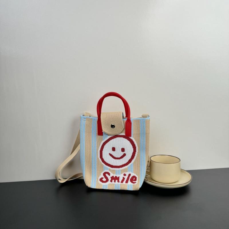 Premium new cute cartoon knitted mobile phone bag adjustable messenger handbag niche versatile dopamine bag