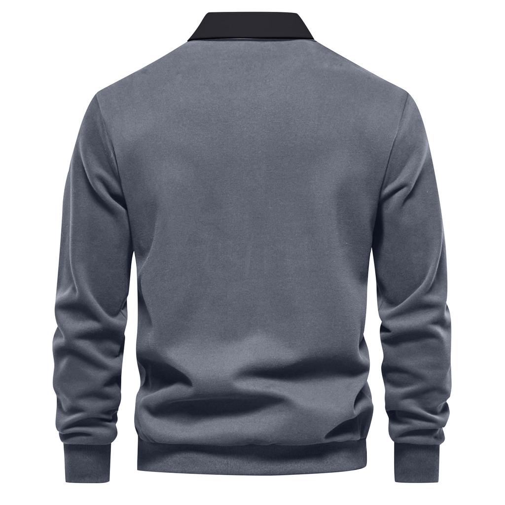 Langermet grafisk og brodert mote-t-skjorte for menn med langermet genser, vår og høst