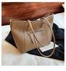 Women's Fashion PU Leather Shopping Tote Large Capacity Soft Shoulder Handbag Daily Bag