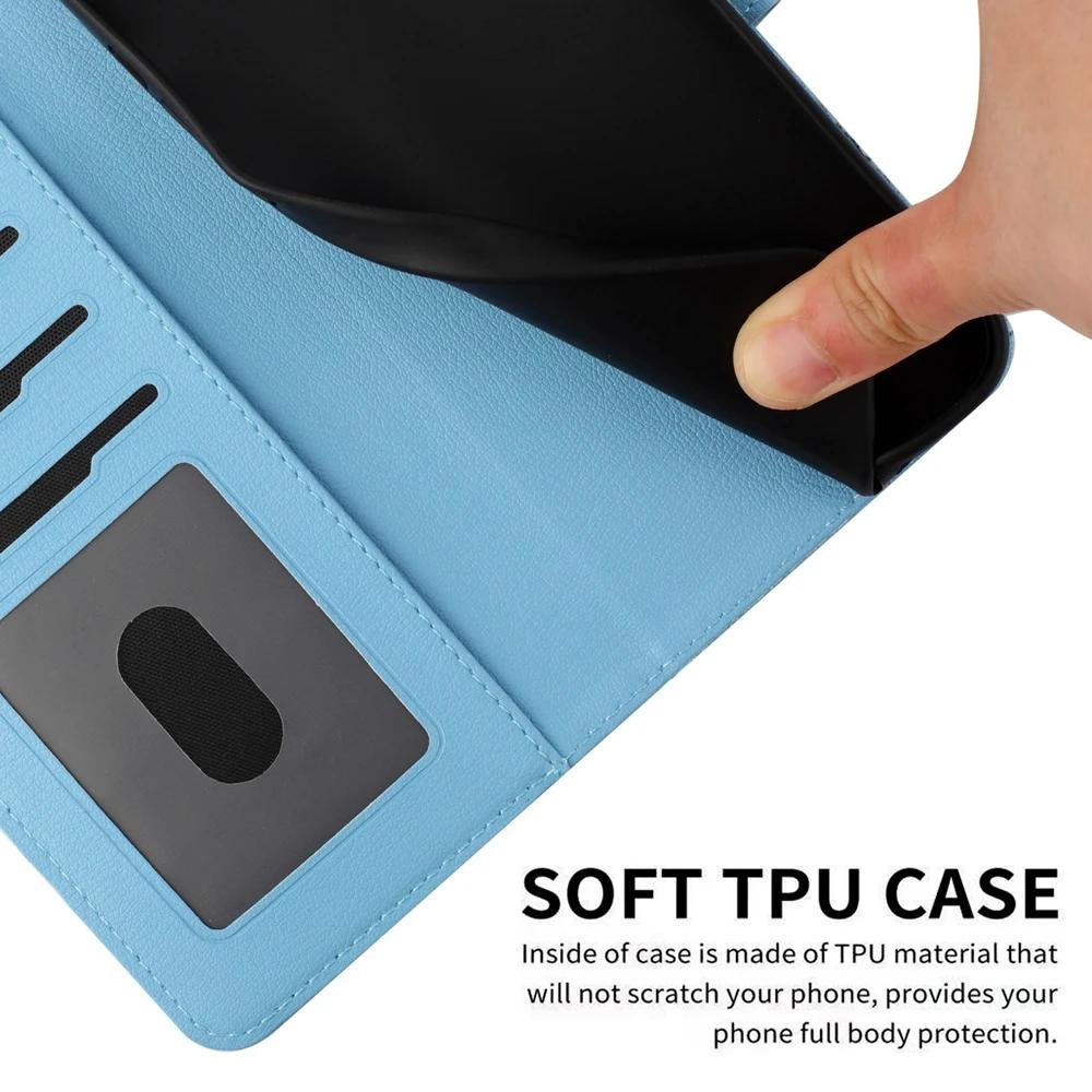 S24 Kawaii Etui na Telefon Kot dla Funda Samsung Galaxy S23 Ultra S24 S22 Plus S21 FE S20 Note 20 10 Etui Skórzany Portfel Klapka