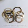 Black Mother-of-Pearl Shell Circle Earrings Hairpin Jewelry Accessory
