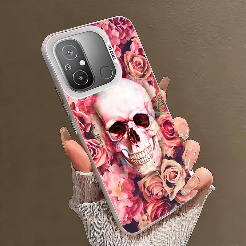 

Floral Skull Flower Skeleton Soft Phone Case for Xiaomi Redmi 15C 15 14C 13C 12C Poco X5 X6 X7 Pro X3 F8 F7 Ultra M8 13 12 Cover Xiaomi Redmi 15 5G