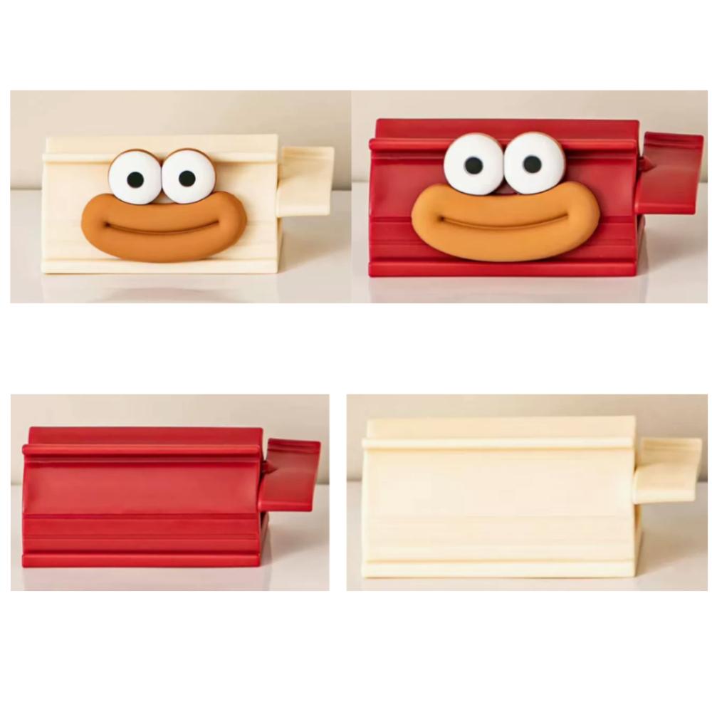 4pcs Cartoon Manual Squeezers Toothpaste Home Bathroom Facial Cleanser Rolling Squeeze Clip Seat Holder Cute Toothpaste Stand