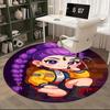 1pc Anime Cartoon Design Round Carpet - Office Chair Mat, Non-Slip Rug for Home Decor, Living Room, Bedroom, Game Room & Dormitory.Q010