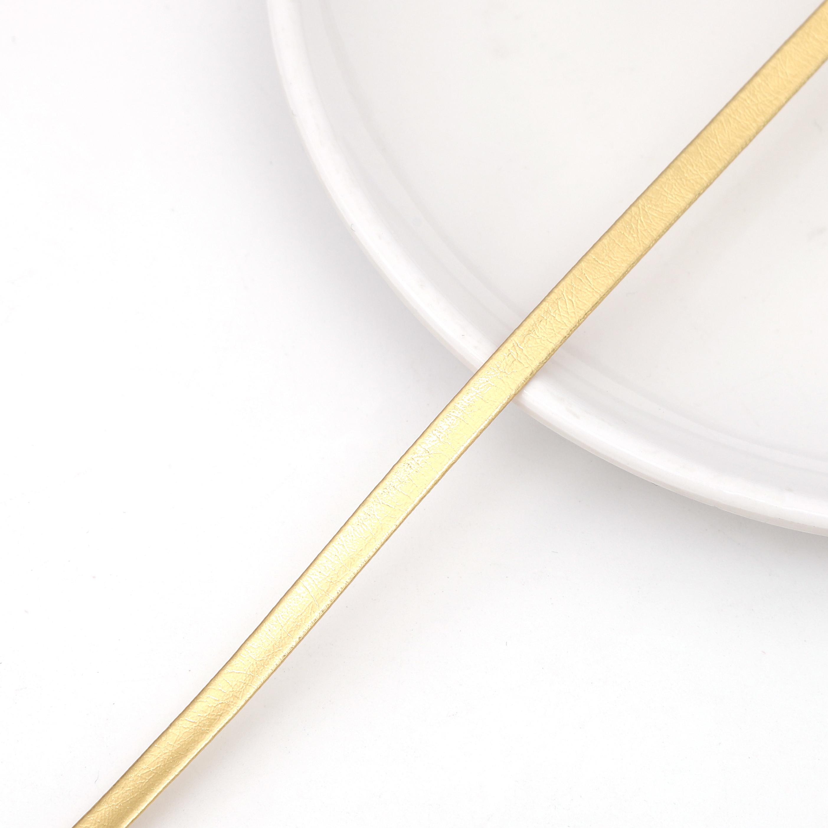 

5 метров ПУ глянцевая кожа обертка кромочная лента материалы для DIY 0.5cm золотой