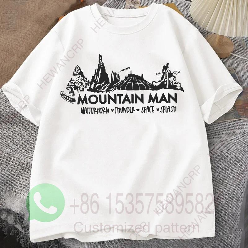 Mountain Mens Tracksuit Tshirt Round Neck Shortsleeved Tops Summer Casual Pullover Sportswear Fashion Breathable Streetwear