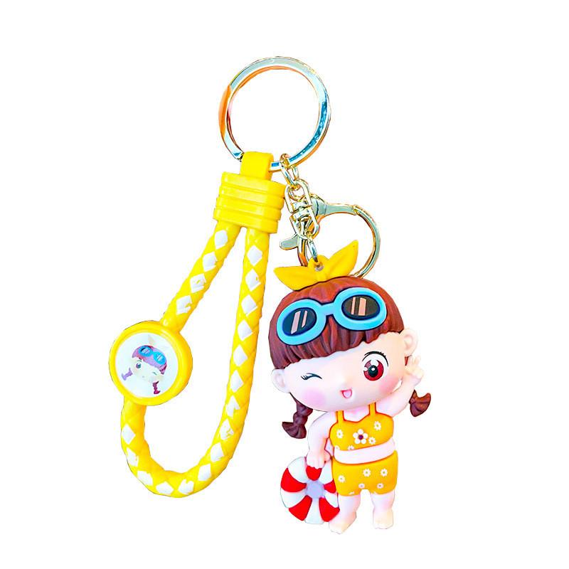 Adorable Bathing Cute Keychain Cartoon Character Keyring Perfect For Gifts And Collecting