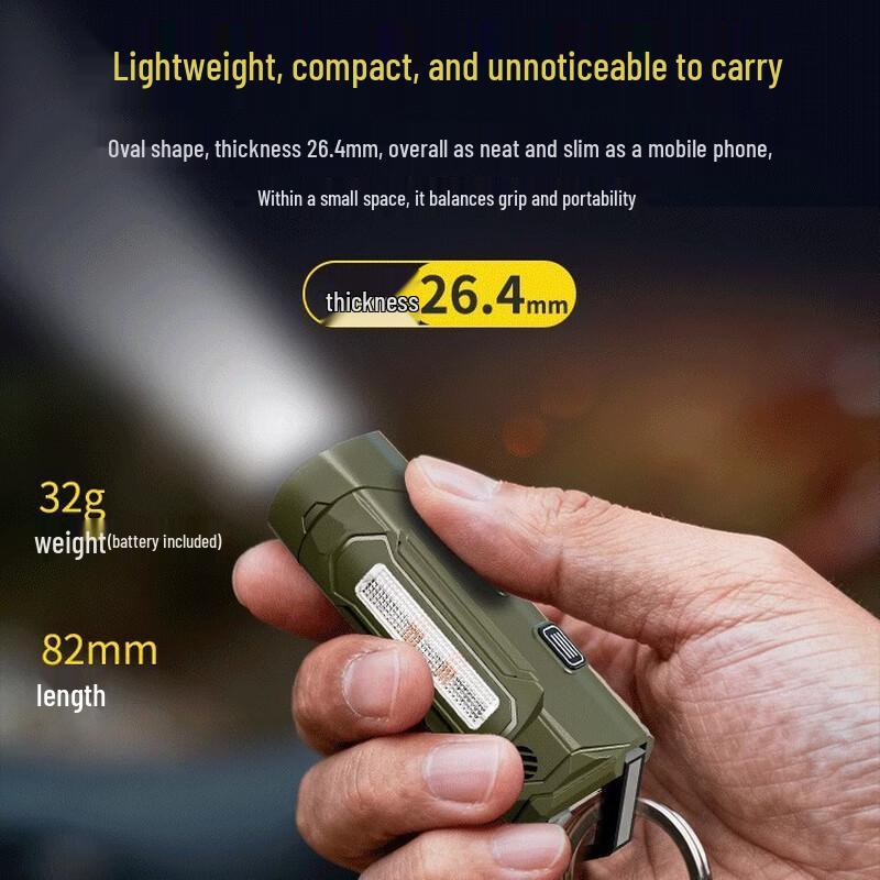 Renzai Multifunctional EDC Flashlight with Laser & Alarm