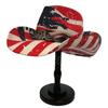 New Western Cowboy Hat Men's and Women's, American Flag Printing USA Plus Hard Straw Hat Popular Hat