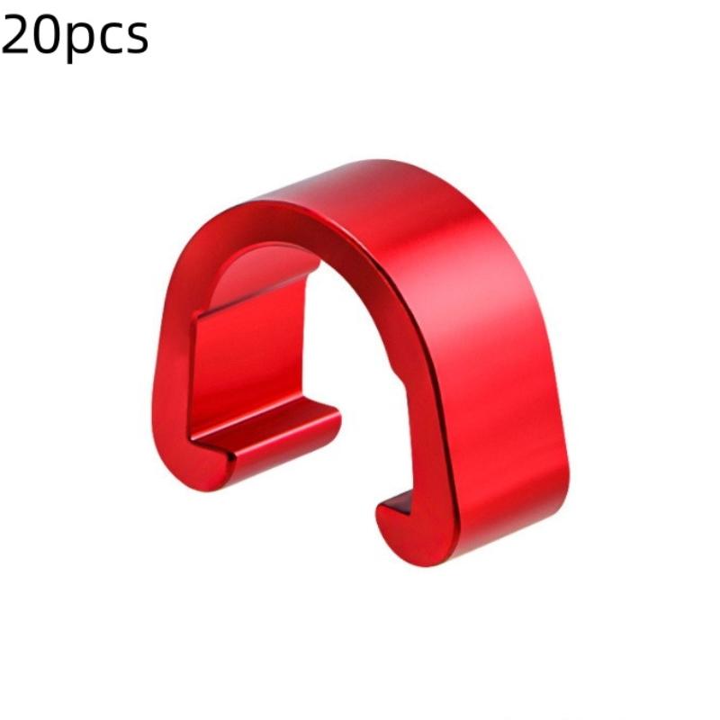 20Pcs Aluminum Alloy Bike Brake Cable C-Clip Guide Clamps for Mountain Road Bicycles - Cable Housing Clip for Bicycle Brakes