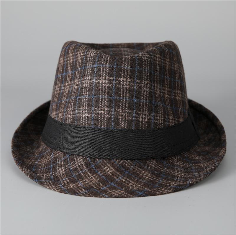 Dad Hat Men'S Autumn And Winter Outdoor Warm Old Man Top Hat Casual Plaid Jazz Hat In The Elderly Gentleman Hat