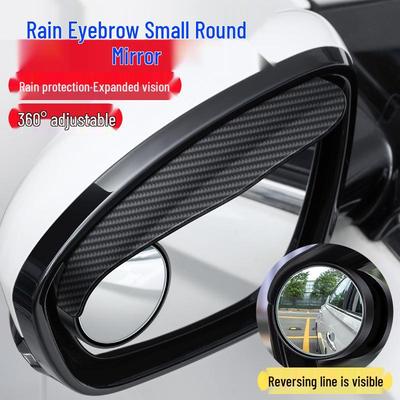 Specchietto Retrovisore e Angolo Cieco Universale a 360° con Deflettore Pioggia per Auto