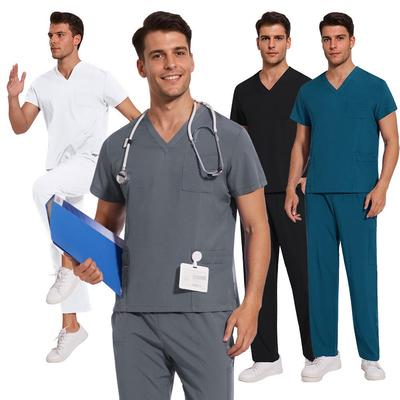Unisex Quick-Dry V-Neck Scrub Suit for Nurses