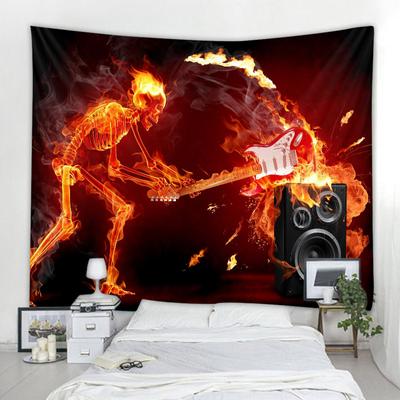 Halloween Party Dekoration Wandteppich Horror Schlafzimmer Flamme Schädel Menschen