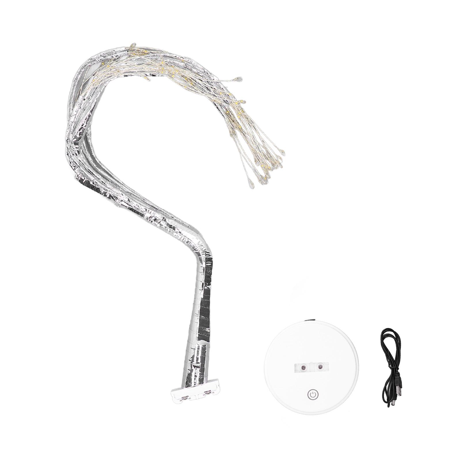 LED Copper Wire Light Decorative Artificial Branch Light Touch   Night Light Branches Decoration Silver