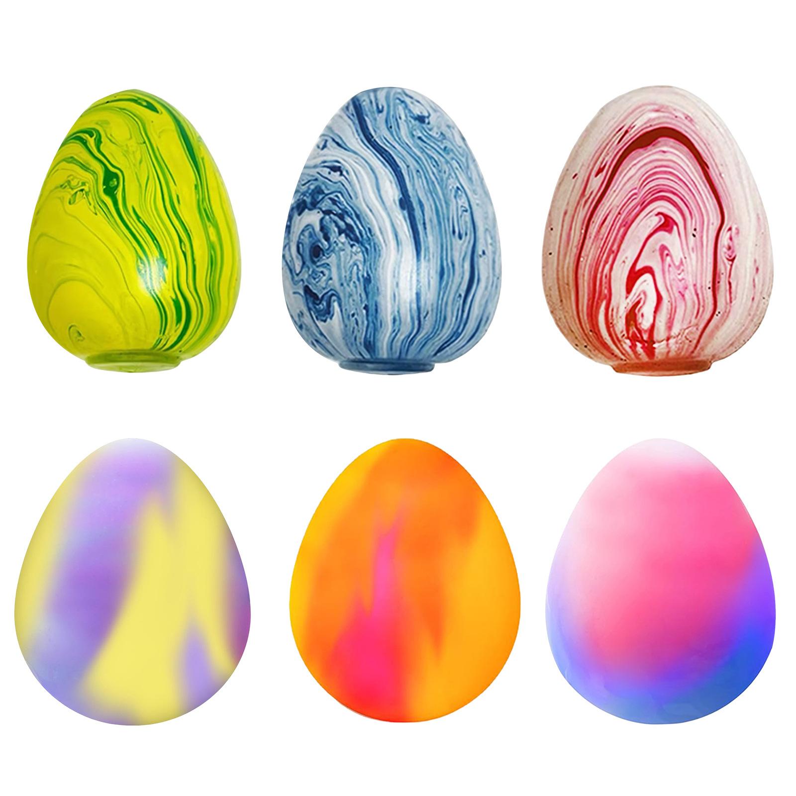 

Egg Shaped Stress Relief Toy Set of 6 Pieces for Squeezing and Fidgeting Suitable for Hand Exercise and Relaxation One Size