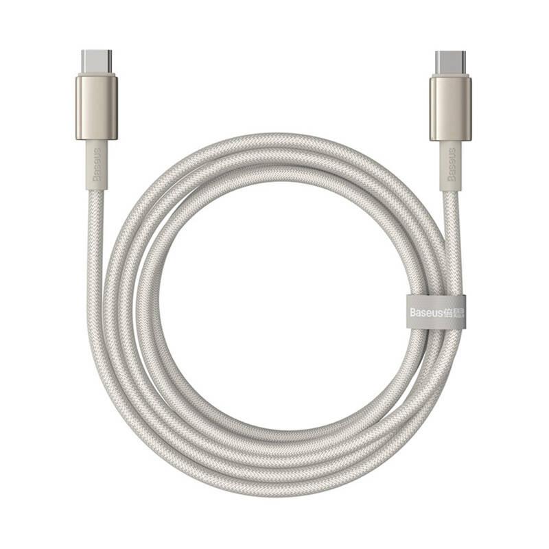 Kabel Usb-C Do Usb-C Baseus Tungsten Gold, 100W, 2M (Złoty)