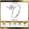 Heart-Shaped Moissanite Ring in S925 Sterling Silver for Women