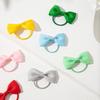 2-Inch Solid Color Bow Hair Tie for Girls - Grosgrain Ribbon Rubber Band