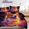 Corgi Pattern Bedding Quilt Set Quilt Cover Pillowcase Home Decoration Birthday Gift (1 * duvet cover + 2 * pillowcase, without core)