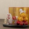 Seto Pottery Company 2026 Zodiac Figurine - Compact Horse Ornament - New Year's Decoration - Good Fortune - Treasure-Pulling Parent and Child Horse -