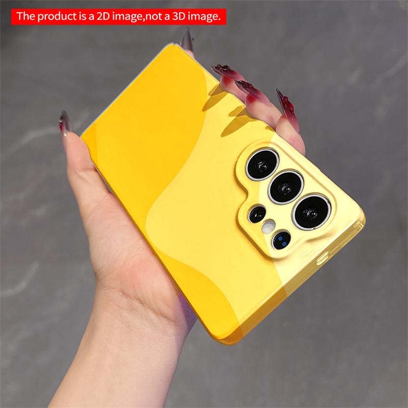 2DFlat Samsung phone case Yellow abstract waves design Applicable to Galaxy S23 S24 S25ULTRA S26 A12 A14 A15 A16 A54 A55