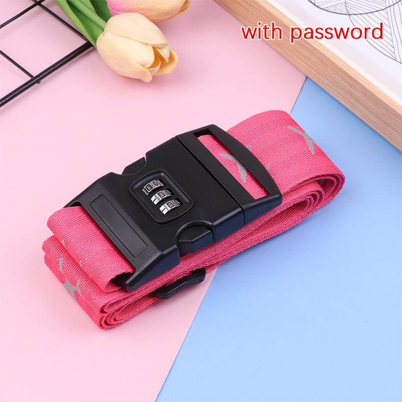 Cinghia per bagaglio da viaggio con lucchetto regolabile con password, cinghia per imballaggio, lucchetto di sicurezza, cinghia antifurto per bagaglio