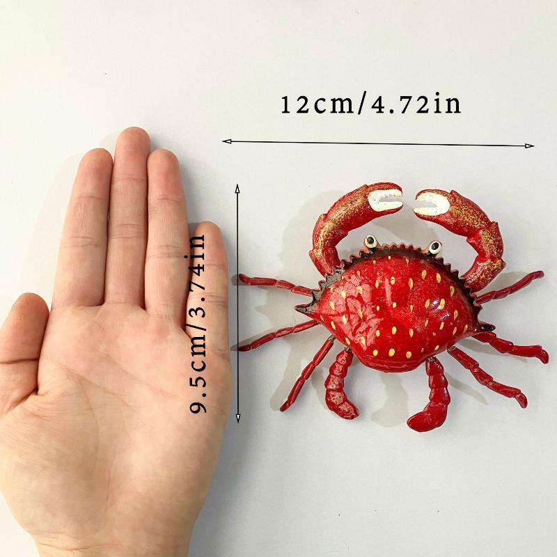 Cute Simulation Crab Fridge Magnets Movable Joints Hand Painted Bright Color Home Kitchen Decor Creative Souvenir Gift