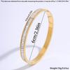  hot-selling light luxury Gypsy pink diamond titanium steel  women do not fade simple design row diamond arm ring