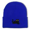 Cute Embroidered Cat Knitted Hat Warm Winter Caps Cute Knit Beanies  Winter