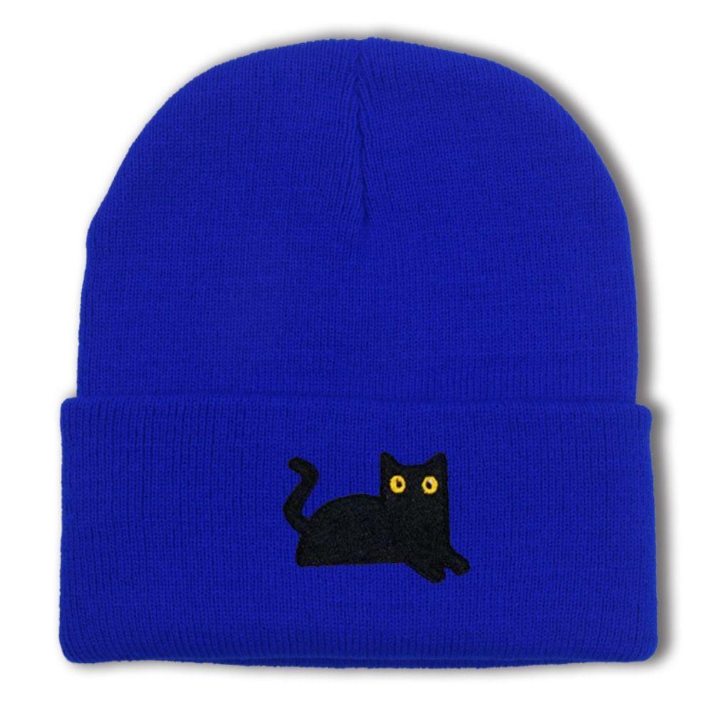 Cute Embroidered Cat Knitted Hat Warm Winter Caps Cute Knit Beanies Winter
