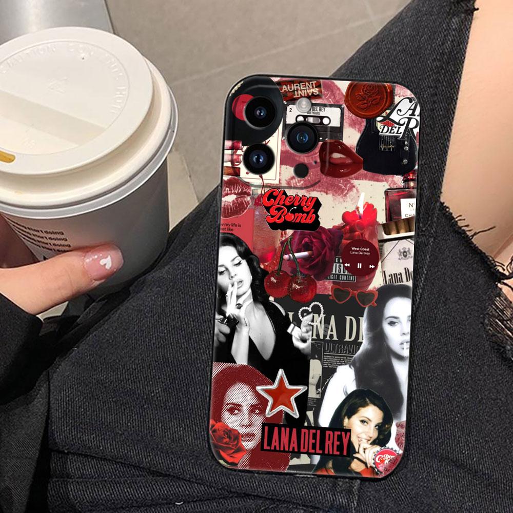 Attractive Singer Lana Del Rey Cover Phone Case For Iphone Apple 17 AIR 16E 16 15 14 13 12 11 Pro XR Max 8 7 Plus TPU Case Shell