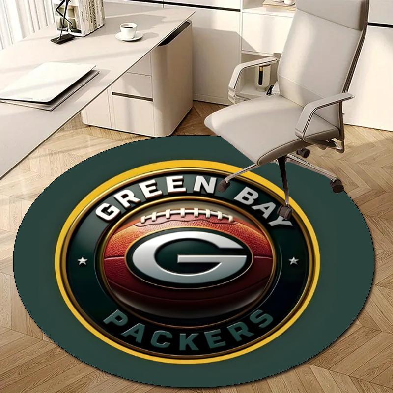 Personalized Green Bay Packers Round Chair Office Rug - Perfect for Mat, Office Chair & More - Ideal Gift for Birthdays and Holidays