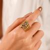 European and American Fashion Single Colored Diamond Titanium Steel Ring Female Simple Popular Niche Design Plain Ring Stainless Steel Ring