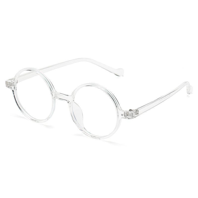 New retro small round frame anti-blue light flat light glasses frame TR light myopia glasses plain men and women