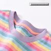 Girls' Striped Pure Cotton Short Sleeve T-shirt