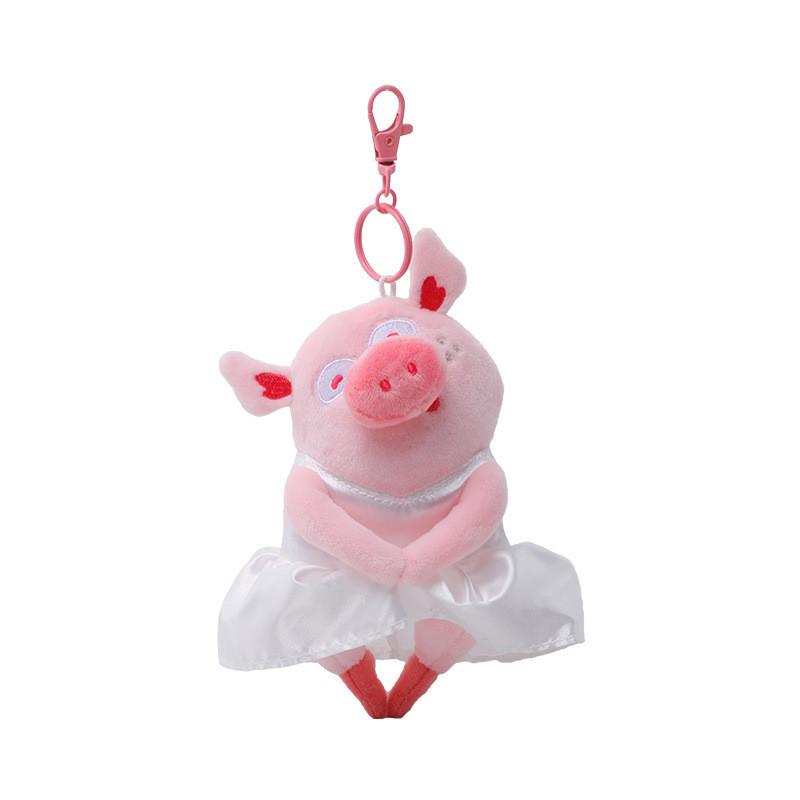 Cartoon Cute Pig Plush Keychain Pendant Short Girlfriendly Design Doll Gift