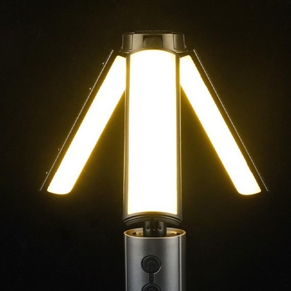 LED Light Camping Light USB Rechargeable with Hook Emergency Lamp with Stand Base Adjustable Height Telescopic Flashlight
