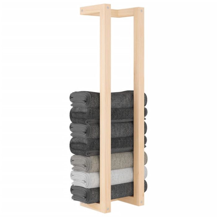 VidaXL Porte-serviette 23x18x90 cm Bois de pin massif 822397