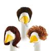 3 Pcs Porch Goose Braid Wig Outdoor Goose Statues Outfit Accessories