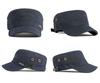 AXIAO Cotton Military Work Adjustable for Fall and Winter Outdoors and Fishing Men's 100% Cap, Size, (Blue)