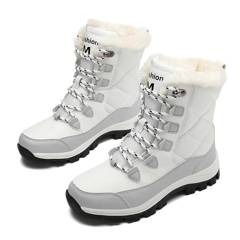 2025 Women's Fleece-Lined Winter Hiking Boots: Durable, Wear-Resistant High-Tops for Outdoor Adventures