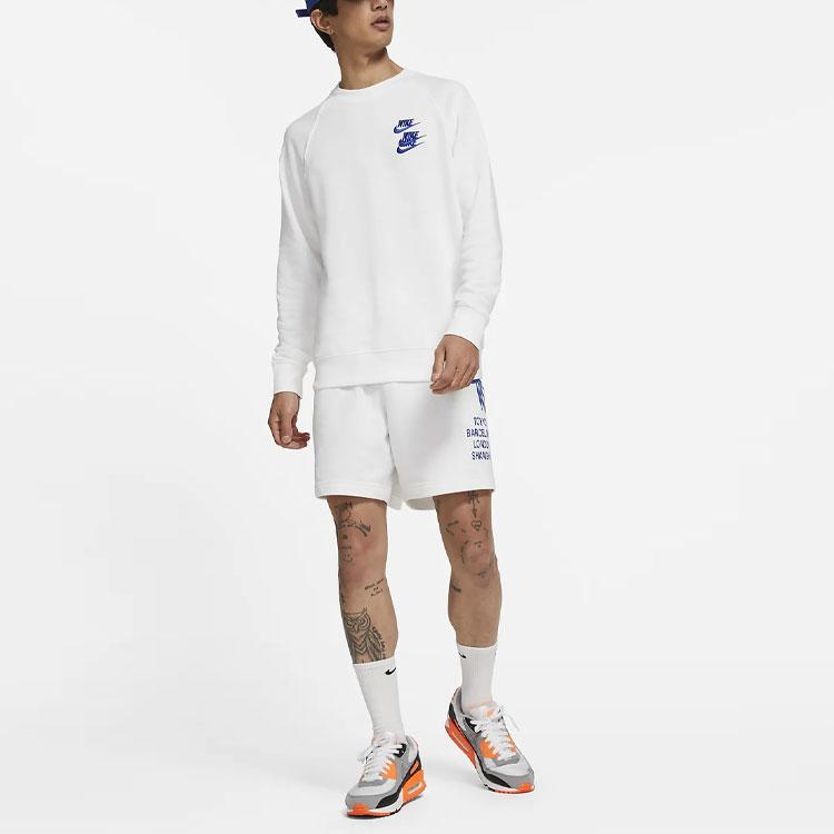 Nike Sportswear World Tour Logo Embroidered Hoodie White DD0883-100