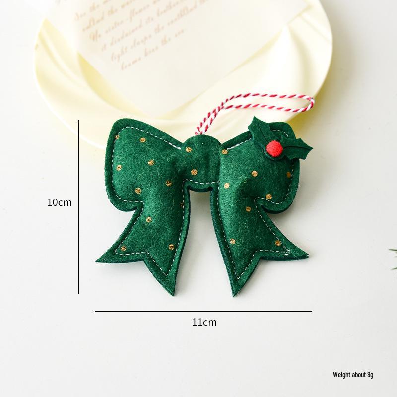 NUCHI Christmas Tree Santa Snowman Bow Pendant Decoration