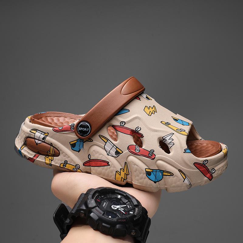 2025 Kids' Summer Sandals Non-Slip Soft Sole Chunky Slides for Boys Girls Breathable Outdoor Beach Shoes Thick Cushioned Soles