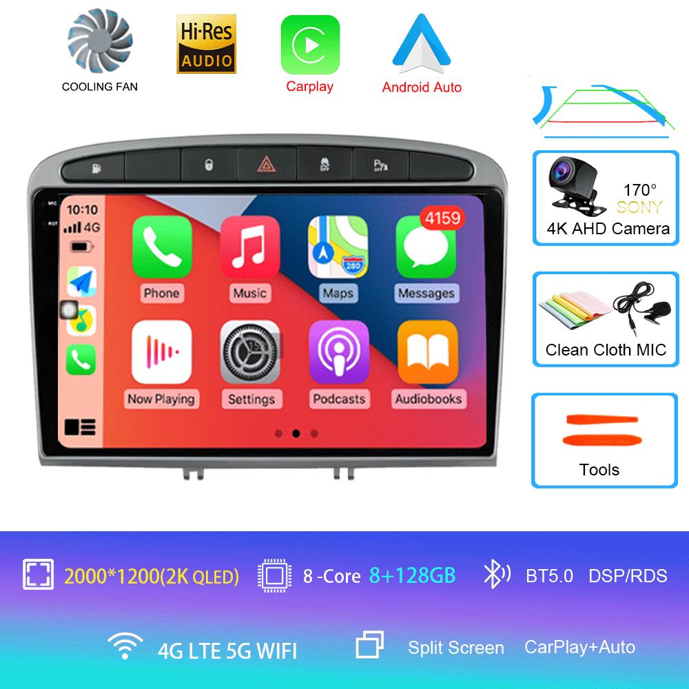 Android 14 Carplay Auto For Peugeot 308 308SW 2007-2015 408 2012-2020 Car Radio GPS Multimedia Video Player Stereo WIFI+4G DSP