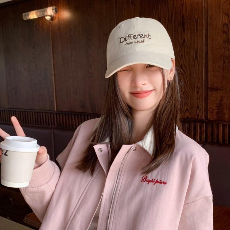Baseball Cap Women Spring Summer Embroidered Letter Sun Hat For Casual Wear