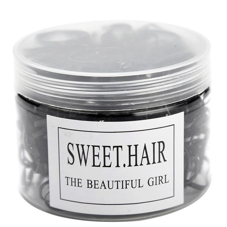 Child-Friendly Durable Hair Ties, 500-Pack, Damage-Free, Mixed Colors & Black, Extra Thick